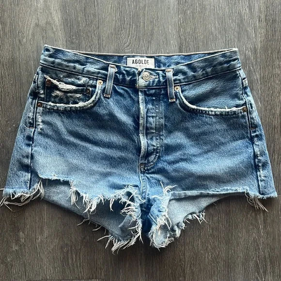 AGOLDE Parker Distressed Denim Shorts ✧ Size 26